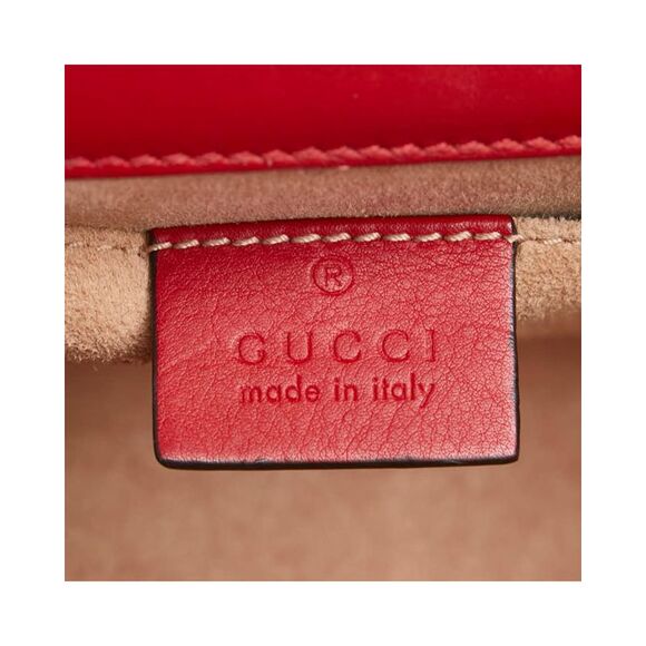 Pre Loved gucci  Padlock Women Red Shoulder Bags - Picture 7 of 8